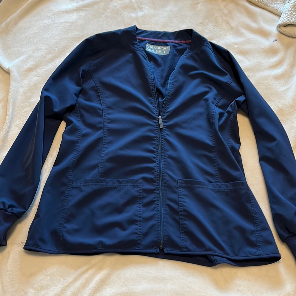 Women’s large Med Couture Air scrub zip-up jacket
